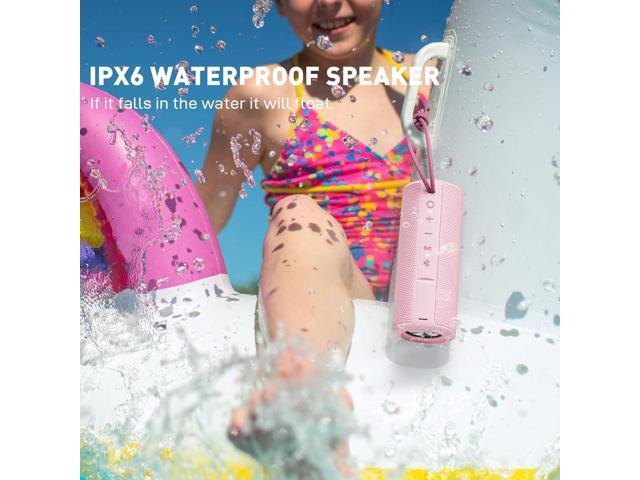 MIATONE Outdoor Portable Bluetooth Speakers Wireless Speaker Waterproof - Pink