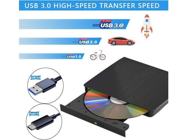 External CD/DVD Drive for Laptop USB 3.0 Portable RW Drive/DVD Player for Laptop CD ROM Burner Compatible with Laptop Desktop PC Windows Linux OS...