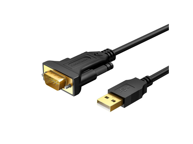 CableCreation 3.3 Feet USB to RS232 Serial Cable with Prolific PL2303 Chip, DB9 Adapter for Windows 11,10, 8.1, 8,7, Linux, Mac OS, 1M /Black