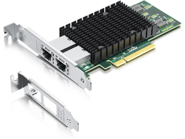 10Gtek 10Gb Dual RJ45 Port Network Card with X540 Controller, PCIe Ethernet LAN Adapter for Windows/Linux/ESX Servers, Compare to Intel X540-T2