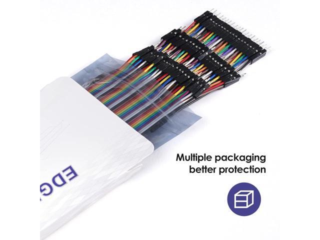 120pcs 50cm Breadboard Jumper Wires Assorted Kit,10cm 15cm 20cm 30cm 40cm 100cm Optional Dupont Wire 19.7 inch Male to Female Male to Male Female...