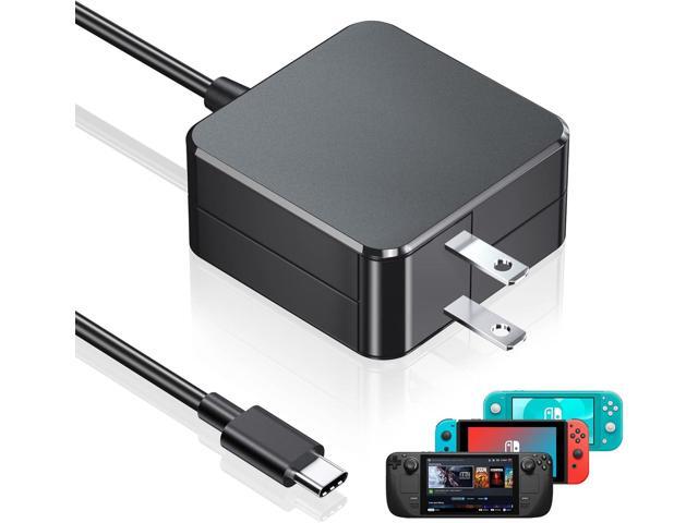 45W Charger for Steam Deck and Switch, AC Adapter Steam Charger Fast USB-C Steam Power Adapter for Nintendo Switch/Lite/OLED/Xbox Controller/Phone...