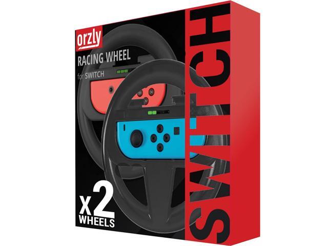 Orzly Steering Wheels for Nintendo Switch & OLED Console JoyCons, Racing Wheels for Mario Kart 8 Deluxe [Mariokart Switch Steering Wheel Joycon...