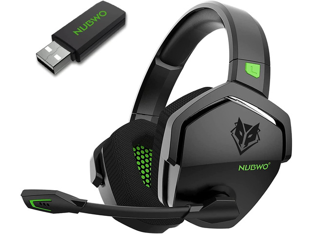 NUBWO G06 Dual Wireless Gaming Headset with Microphone for PS5, PS4, PC, Mobile, Switch: 2.4GHz Wireless + Bluetooth - 100 Hr Battery - 50mm...