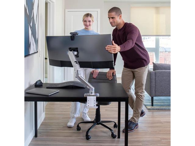 Ergotron HX Premium Heavy Duty Monitor Arm, Single Monitor VESA Desk Mount for Flat or Slight Curved Ultrawide Monitors Up to 49 inches, 20 to 42...