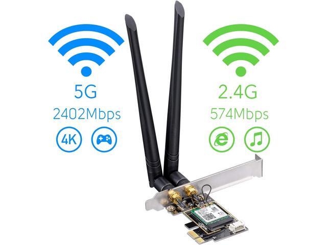Cudy New AX3000 Wireless WiFi 6 PCIe Card for PC, Bluetooth 5.2, AX200, 3000Mbps WiFi 6 Speed, Bluetooth 5.2/5/4.2/4.0, 802.11ax/ac/a/b/g/n,...