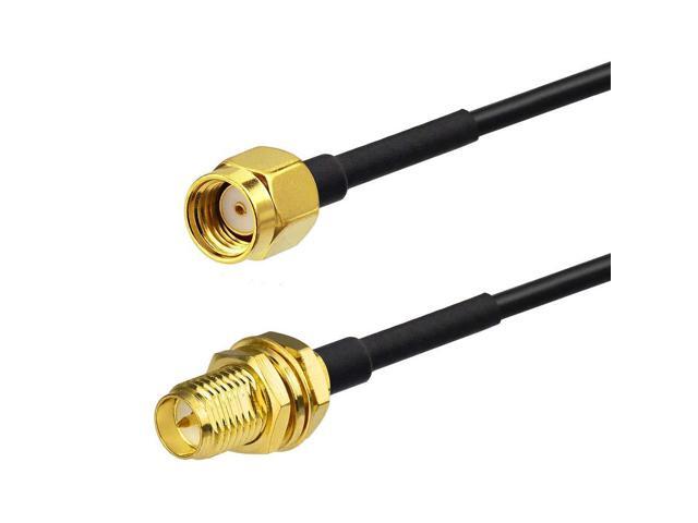 Bingfu WiFi Antenna Extension Cable 4-Pack RP-SMA Male to RP-SMA Female Bulkhead Mount RG174 Coaxial Cable 1m 3 feet for WiFi Router Security...