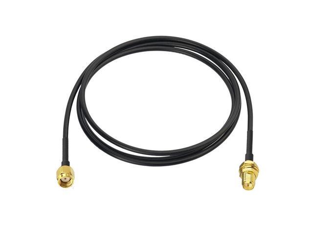 Bingfu WiFi Antenna Extension Cable 4-Pack RP-SMA Male to RP-SMA Female Bulkhead Mount RG174 Coaxial Cable 1m 3 feet for WiFi Router Security...