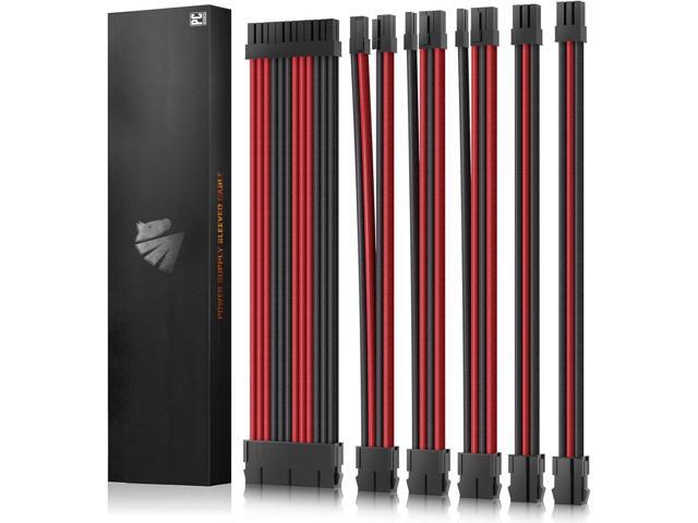 ASIAHORSE 16AWG PSU Cable Extension Power Cords, Customized Power Supply Mod Sleeve Extension Cable, ATX/EPS/8-pin PCI-E/6-pin PCI-E for PSU Cable