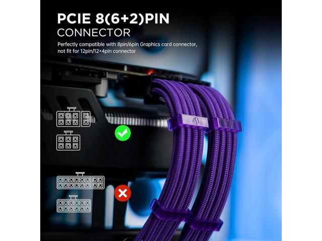 ASIAHORSE 16AWG PSU Cable Extension Power Cords, Customized Power Supply Mod Sleeve Extension Cable, ATX/EPS/8-pin PCI-E/6-pin PCI-E for PSU Cable