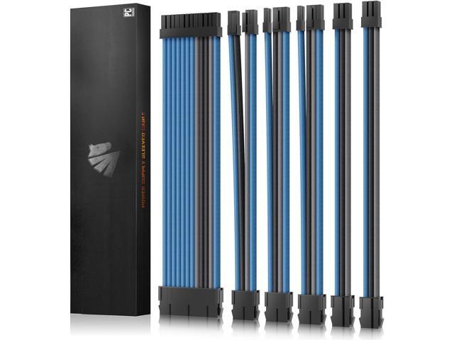 ASIAHORSE 16AWG PSU Cable Extension Power Cords, Customized Power Supply Mod Sleeve Extension Cable, ATX/EPS/8-pin PCI-E/6-pin PCI-E for PSU Cable