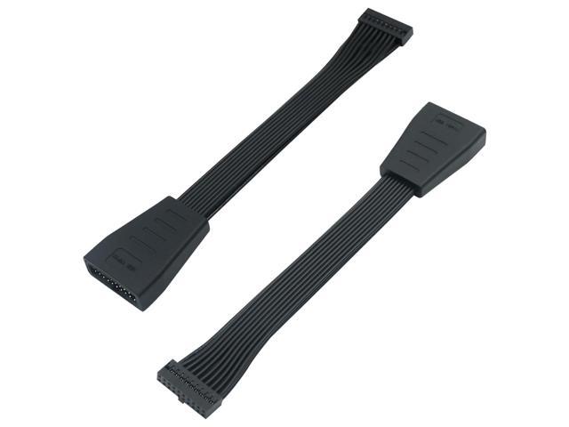 COMeap (2-Pack) USB 3.0 Header Extension Cable, Small Mini USB 3.0 19/20 Pin Internal Adapter for Motherboard 5.9-inch (15cm)