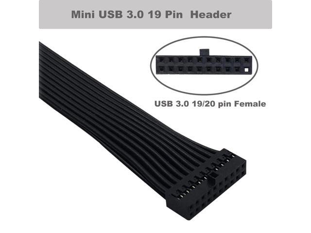 COMeap (2-Pack) USB 3.0 Header Extension Cable, Small Mini USB 3.0 19/20 Pin Internal Adapter for Motherboard 5.9-inch (15cm)