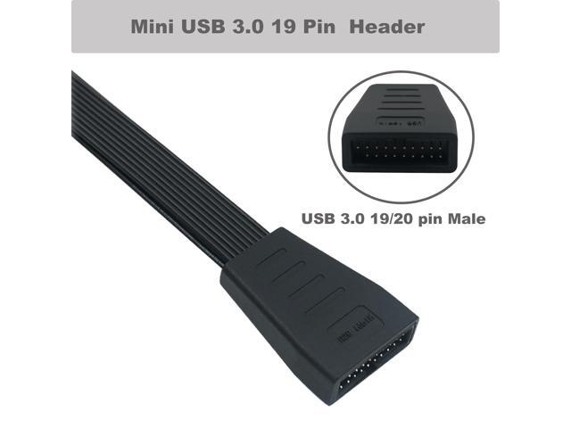 COMeap (2-Pack) USB 3.0 Header Extension Cable, Small Mini USB 3.0 19/20 Pin Internal Adapter for Motherboard 5.9-inch (15cm)