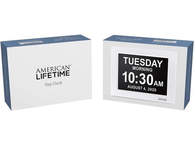 American Lifetime New 2024 Dementia Clock Large Digital Clock for Seniors, Digital Clock Large Display with Custom Alarms, Clock with Day & Date...