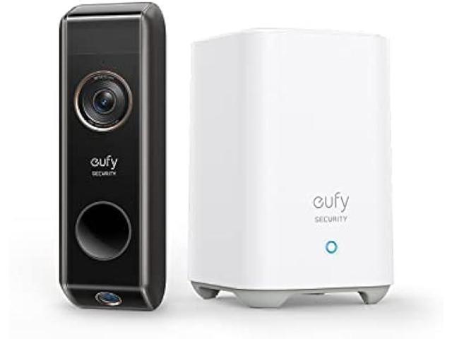 eufy Security Video Doorbell S330 (Battery-Powered) with HomeBase 2, Wireless Doorbell, Security Camera, Dual Motion and Package Detection, 2K HD,...