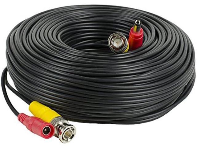 Amcrest 4-Pack 100 Feet Pre-Made All-in-One Siamese BNC Video and Power CCTV Security Camera Cable with Two Female Connectors for 960H & HD-CVI...