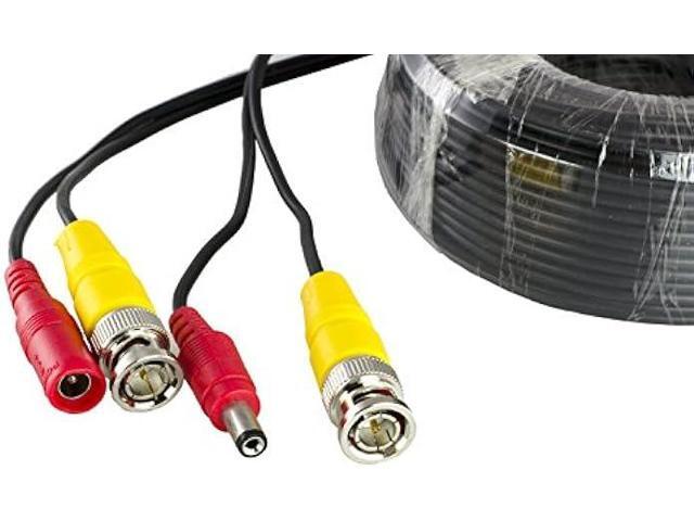 Amcrest 4-Pack 100 Feet Pre-Made All-in-One Siamese BNC Video and Power CCTV Security Camera Cable with Two Female Connectors for 960H & HD-CVI...