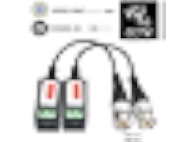 Passive Video Balun Connectors 8 Pairs Cat5 HD Mini CCTV BNC Video Balun Transceiver Cable with Lighting Protection and Coax BNC Connector to RJ45...