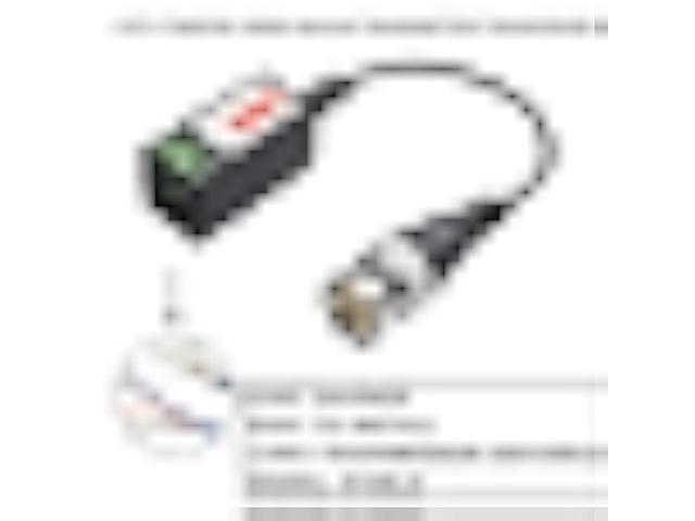 Passive Video Balun Connectors 8 Pairs Cat5 HD Mini CCTV BNC Video Balun Transceiver Cable with Lighting Protection and Coax BNC Connector to RJ45...