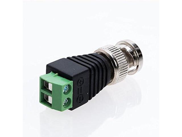 Cctv4Less BNC Male Balun Connector for Coax CAT5 CAT6 CAT7 to CCTV Surveillance Video Camera - Choose a Pack of 10/20/30/50/100 Units (30)