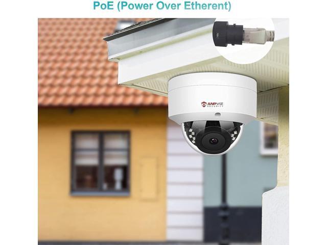 Anpviz 4MP PoE IP Dome Camera with Microphone/Audio, IP Security Camera Outdoor Night Vision 98ft Waterproof IP66 Indoor Wide Angle 2.8mm 24/7...