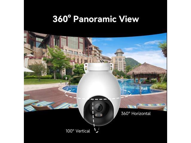 IMILAB Spotlight Outdoor Camera - 3K Security Camera with UHD Color Night Vision, 360° PTZ Surveillance & Auto Deterrence, AI Detection,...