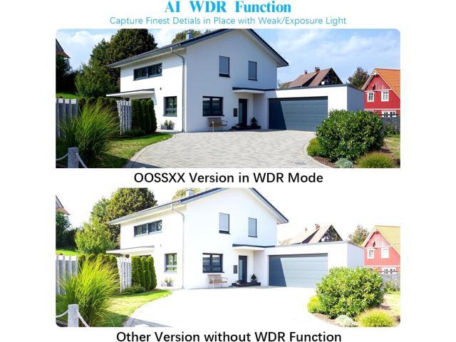 OOSSXX (HD 2.7K 5.0MP with Audio) Outdoor Wired Security Camera Systems PoE Outdoor Surveillance Video System
