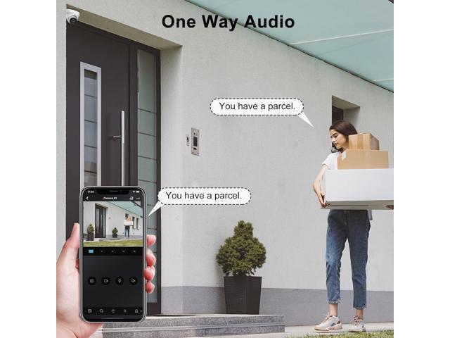 Anpviz 5MP PoE IP Camera, Metal Turret Security Camera Outdoor with Human Vehicle Detection, Smart Color Night Vision, with Audio, 3072x1728@20fps,...