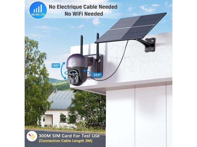 Xega 4G LTE Cellular Security Camera with 20W Solar Panel 20000mAh Built-in Battery - [24/7 Record] Solar No WiFi Security Camera Wireless Outdoor,...