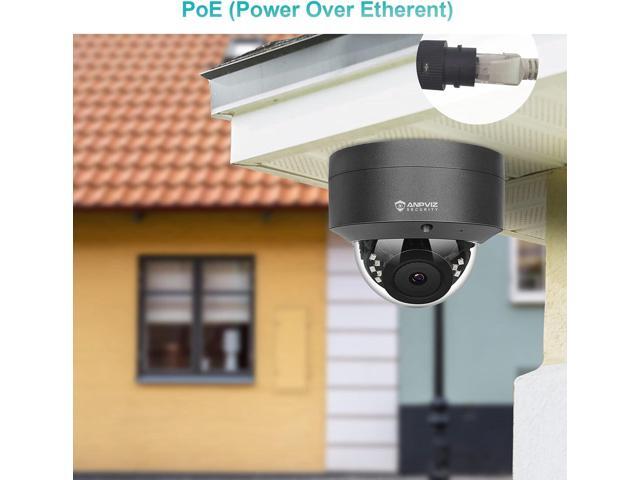 Anpviz 5MP PoE Camera, Outdoor Vandal Dome Security PoE IP Camera with Audio, 98ft Night Vision, H.265, 24/7 Recording Waterproof IP66 Indoor, Wide...