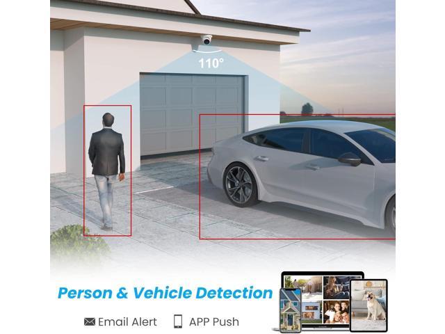 Anpviz 4K PoE Camera Turret 8MP IP Camera Outdoor, PoE Security Cameras with AI Human Vehicle Detection, Smart Dual Light Color Night Vision 98ft,...