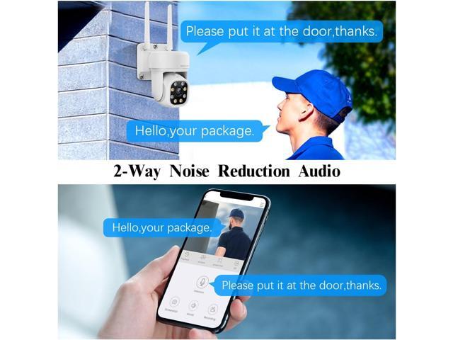 OOSSXX (2-Way Audio & PTZ Camera) 5MP Extend Wireless PTZ Camera WiFi Security System Pan, 24/7 Auto Tracking PTZ Camera Outdoor Indoor,Night...
