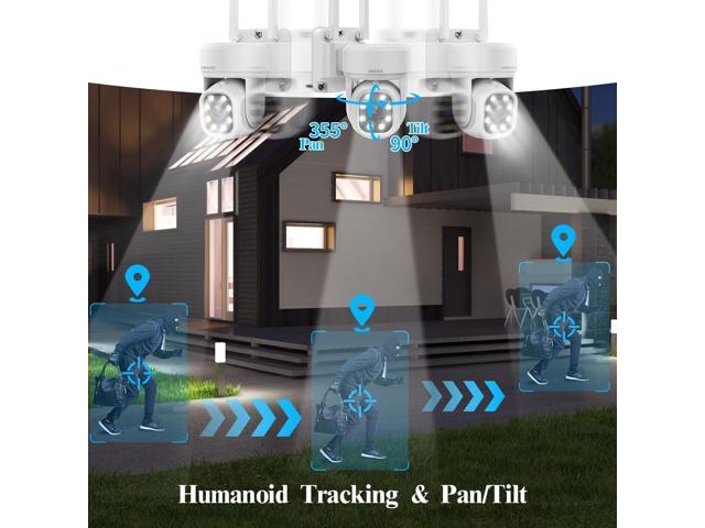OOSSXX (2-Way Audio & PTZ Camera) 5MP Extend Wireless PTZ Camera WiFi Security System Pan, 24/7 Auto Tracking PTZ Camera Outdoor Indoor,Night...
