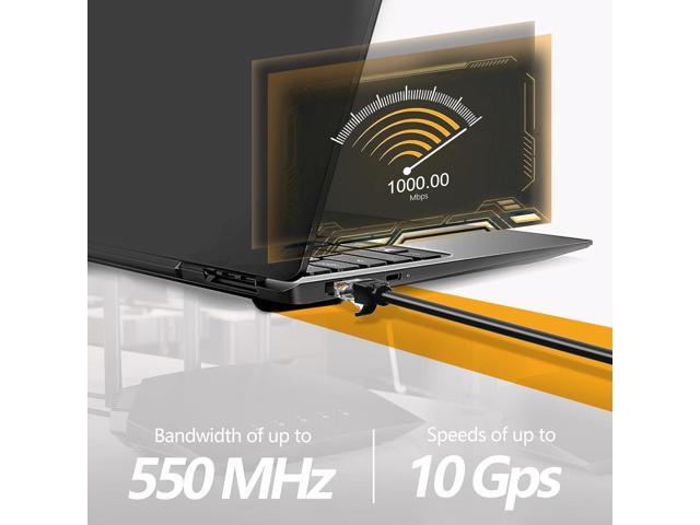 50 Feet Ethernet Cable for Cat 5e/Cat6, 10Gbps 24AWG Cat6 Network Cable, CCA Direct Burial Cable, UTP, RJ45 Patch LAN Cord, Waterproof,...