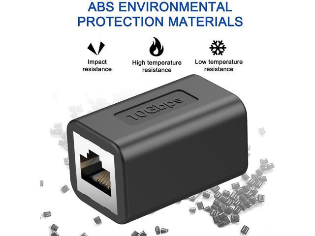 Ethernet Extender 10Gbps RJ45 Ethernet Coupler, in Line Coupler for Cat7/Cat6/Cat5e/Cat5 Ethernet Cable Extender Adapter for PC Router Modem PS5...