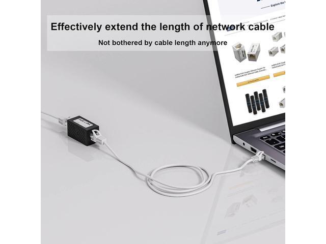 Iwillink RJ45 Coupler 10-Pack, Ethernet Coupler, RJ45 Connector for Cat6/Cat5e/Cat5 Ethernet Cable, Extender Adapter Female to Female, Black