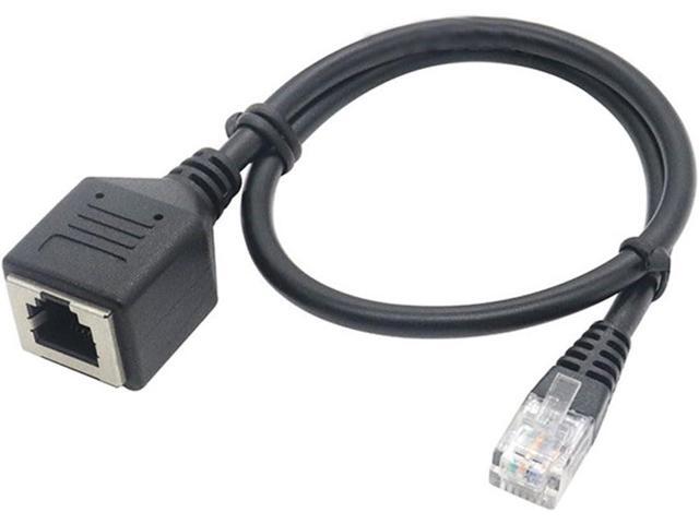 RJ45 Extension Cable Haokiang Ethernet Extension Cable Network Cat6 Extension Patch Cable RJ45 Male to Female Connector Network Extension Cable (1ft)