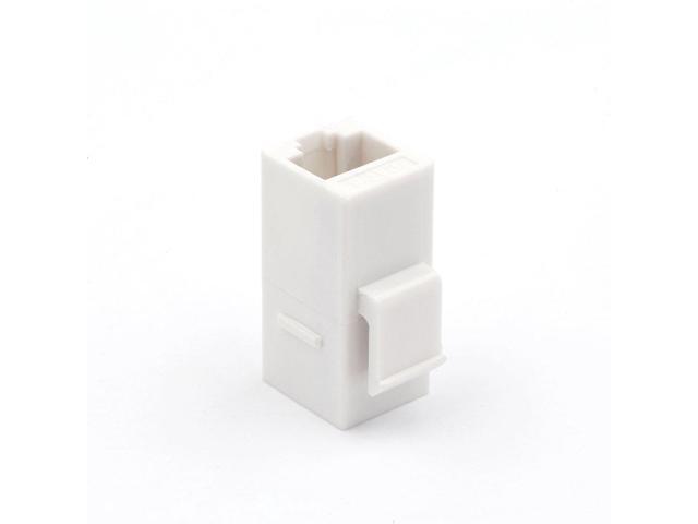 10-PACK CAT6 RJ45 Keystone Jack Female Coupler Insert Snap-in Connector Socket Adapter Port for Wall Plate Outlet Panel - White
