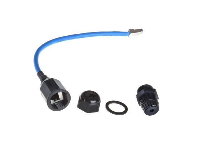 2PCS M20 RJ45 Waterproof Cat5/5e/6 8P8C Connector IP67 Ethernet LAN Cable Connector Double Head with Shield Cat6 Network Cable Outdoor LAN Coupler...