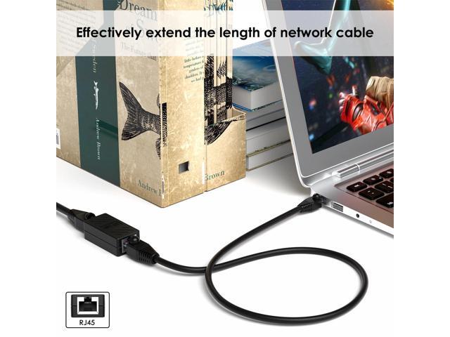 Dingsun RJ45 Coupler, Ethernet Extender Female to Female Ethernet Coupler for Cat7/ Cat6/ Cat5/ Cat5e(20Pack, Black)