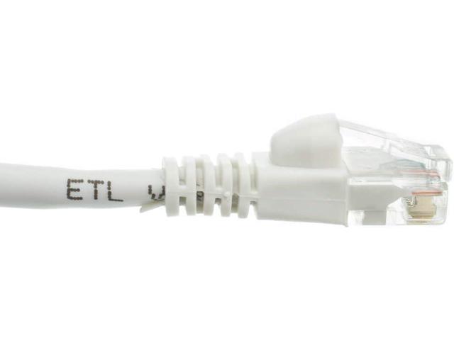 100 Foot White Cat6a Ethernet Patch Cable, Snagless/Boot with RJ45 Connector, 500 MHz, 24 AWG, UTP(Unshielded Twisted Pair) Stranded Copper,...