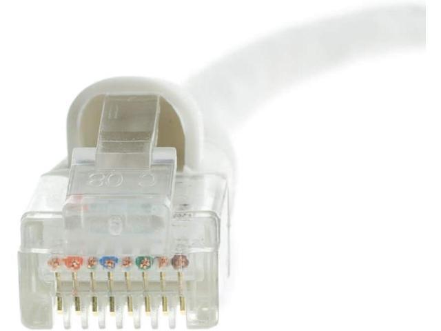 100 Foot White Cat6a Ethernet Patch Cable, Snagless/Boot with RJ45 Connector, 500 MHz, 24 AWG, UTP(Unshielded Twisted Pair) Stranded Copper,...