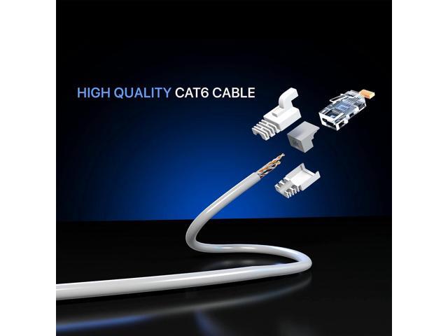 Maximm Cat 6 Ethernet Cable 5 ft (6-Pack) - High-Speed LAN Cable, Internet Cable, Patch Cable, and Network Cable - UTP, 10Gbps, 550MHz Ethernet...