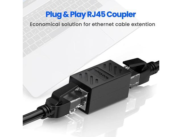6 Pack RJ45 Cat6 Coupler - Ethernet Extender & Adapter Female to Female, Compatible with Cat5e, Cat5 & Cat7 Ethernet Cables
