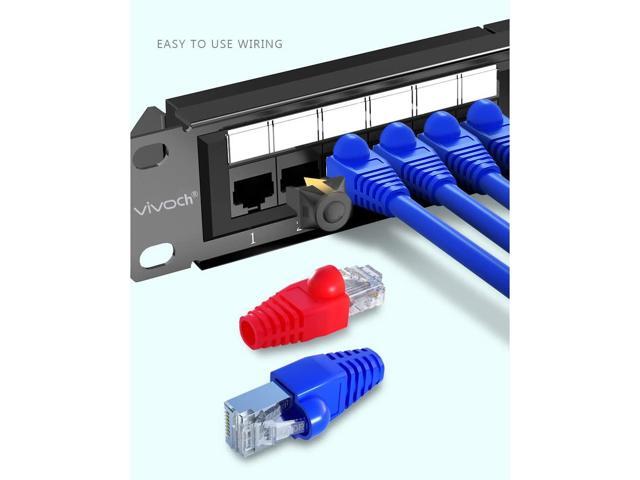 50 Pcs Cat5 Cat5E Cat6 Strain Relief Boot, RJ45 Plug Connector Cover Modular Network Plug Connector Cap Cable Connector Boots, Yellow