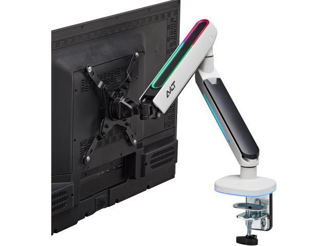 AVLT Single 27-45 RGB Gaming Monitor Arm Desk Mount Built-in 20 Lighting Modes Touch Button Control Fits Flat/Curved/Ultrawide Screens Height...