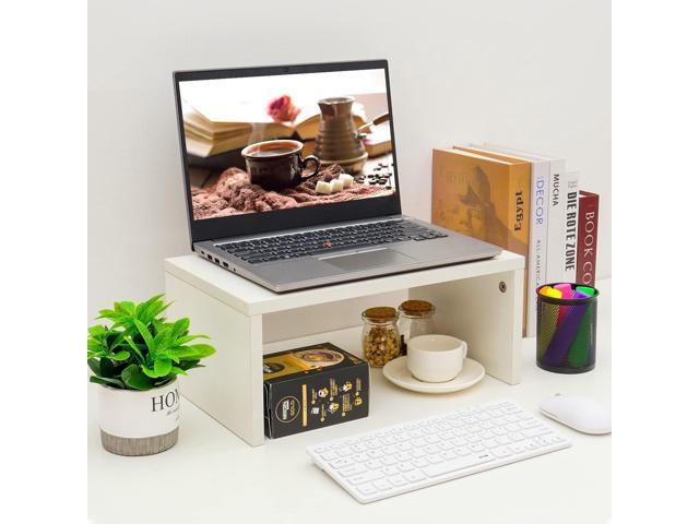 TEAMIX 6.7 inch Height Monitor Stand Riser, Wood Monitor Riser with Storage for Desk Small Monitor Stand TV/Screen/PC/Laptop Riser Computer Stand...