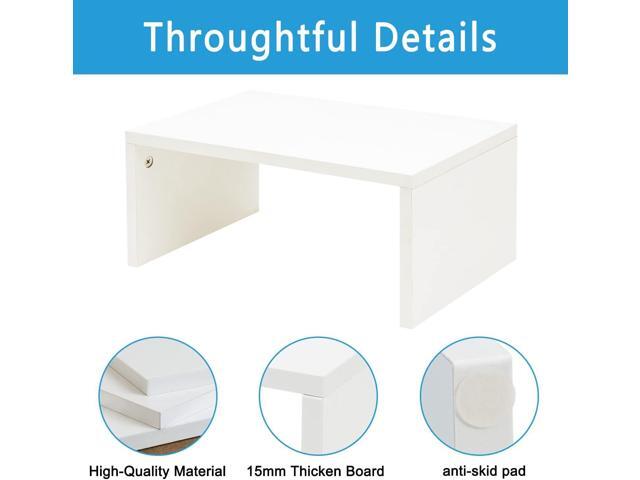 TEAMIX 6.7 inch Height Monitor Stand Riser, Wood Monitor Riser with Storage for Desk Small Monitor Stand TV/Screen/PC/Laptop Riser Computer Stand...