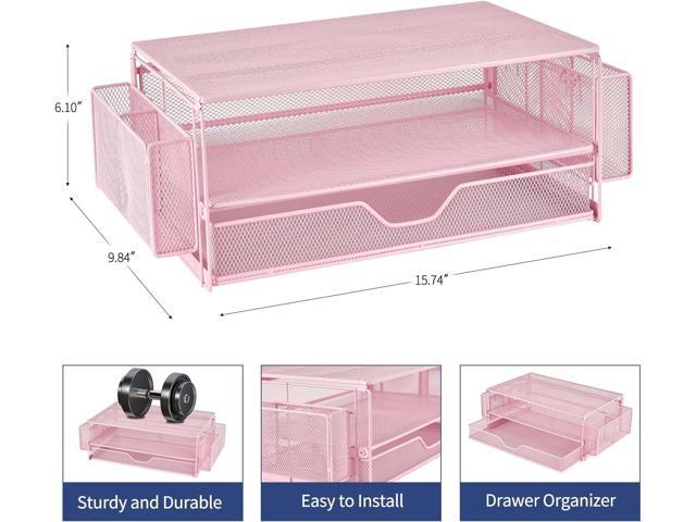 AUPSEN Computer Monitor Stands with Drawers and 2 Pen Holder, Desk Accessories & Workspace Desk Organizers, Monitor Stand for Computer, Laptop,...